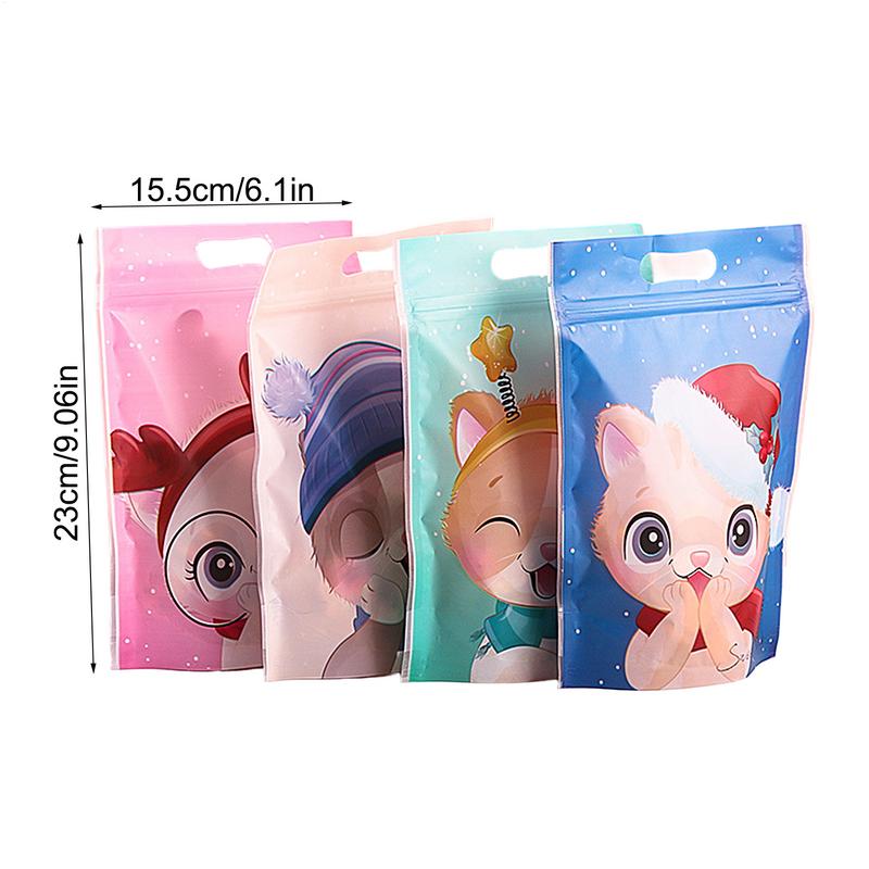 Candy Bags Sealable 50 Pieces Zip Treat Bags Stand Up Pouch Bags Self-Sealing Candy Goodie Bags Food Packaging Bags for Home