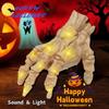 1/2pcs Electric Crawling Hand Fake Hand Prop Halloween Skeleton Hand with Sound Light Costume Props Halloween Gothic Home Decor