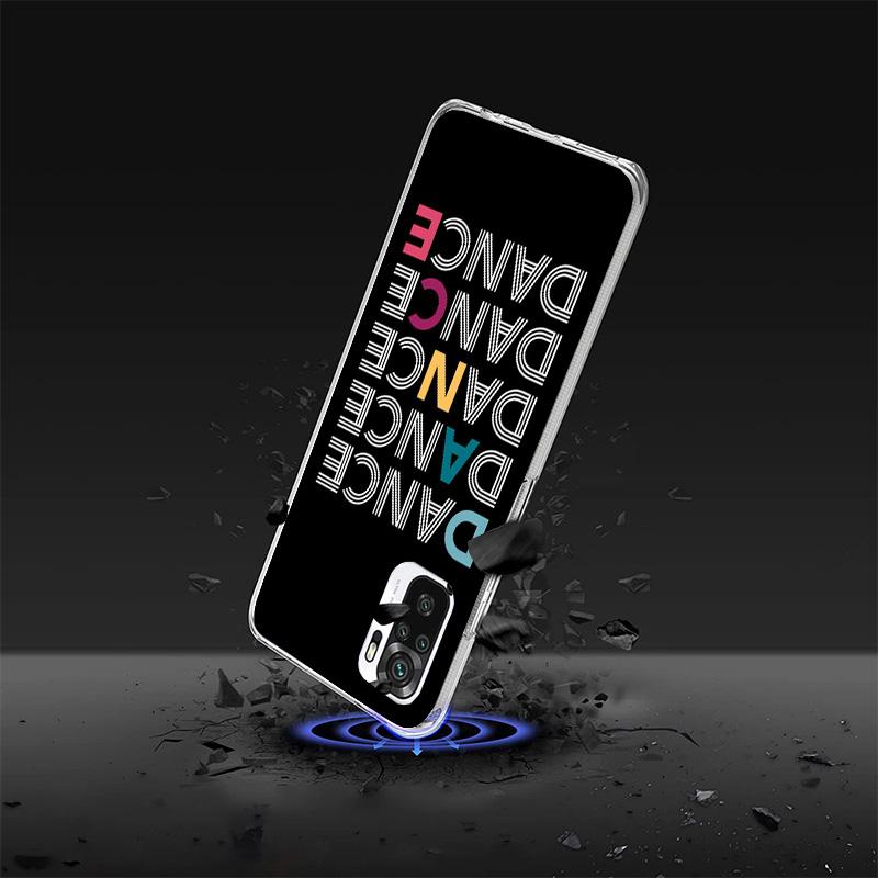 I Love Dance Phone Case For Xiaomi Redmi Note 15 14 13 12S 12 Pro Plus 11S 11E 11 11T 10S 10 Art Soft Pattern Cover Redmi Note 1