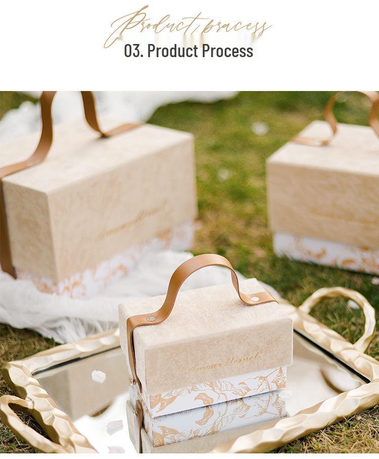 Velvet Handheld Wedding Gift Box for Bridesmaids