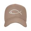 Custom Classic Jesus Cross Fish Baseball Cap Women Unisex Adjustable Christian Dad Hat Sports Snapback Caps