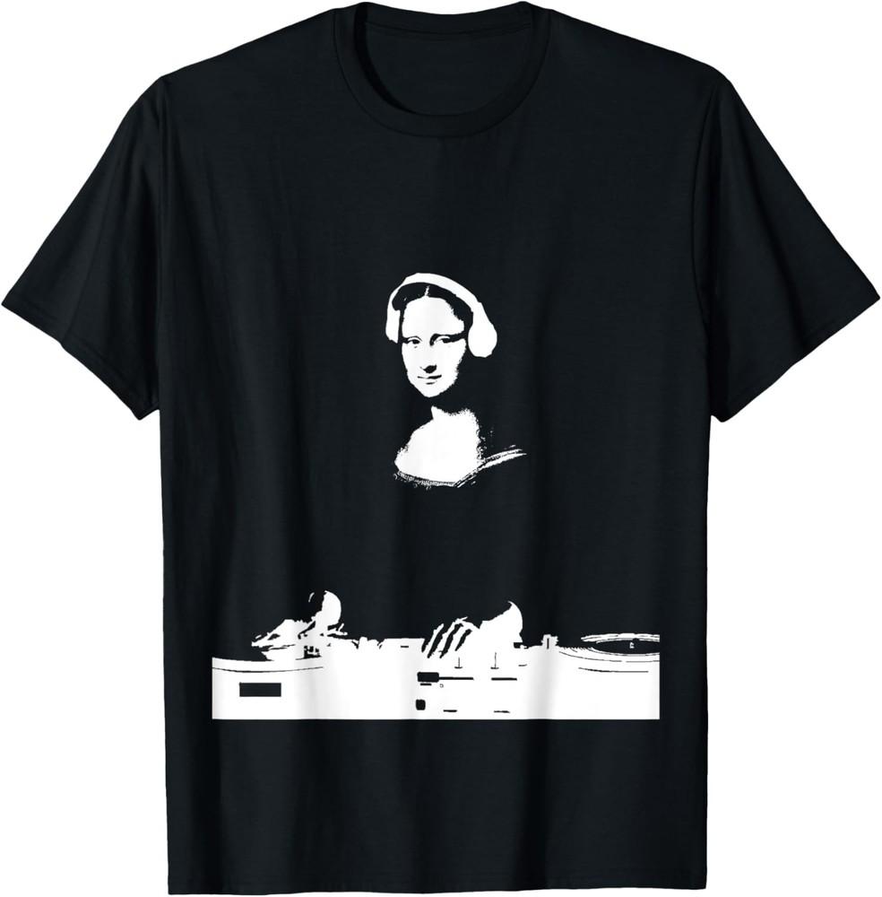 Mona Lisa DJ Art Funny EDM Techno Rave Music Gift T-Shirt