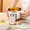 Non-slip Bottom Insulated Ramen Bowl Large Capacity Double-layer Stainless Steel Bowls Heat Insulation Anti-Scald Handle