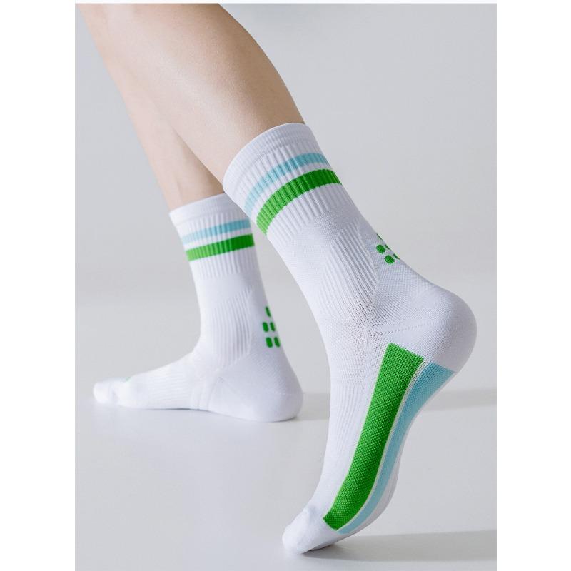Herren Lauf-Sportsocken, Basketball Stoßdämpfend und Verschleißfest, Handtuchsohle Schweißabsorbierend, Geruchshemmend und Atmungsaktiv Mittelhohe Socken