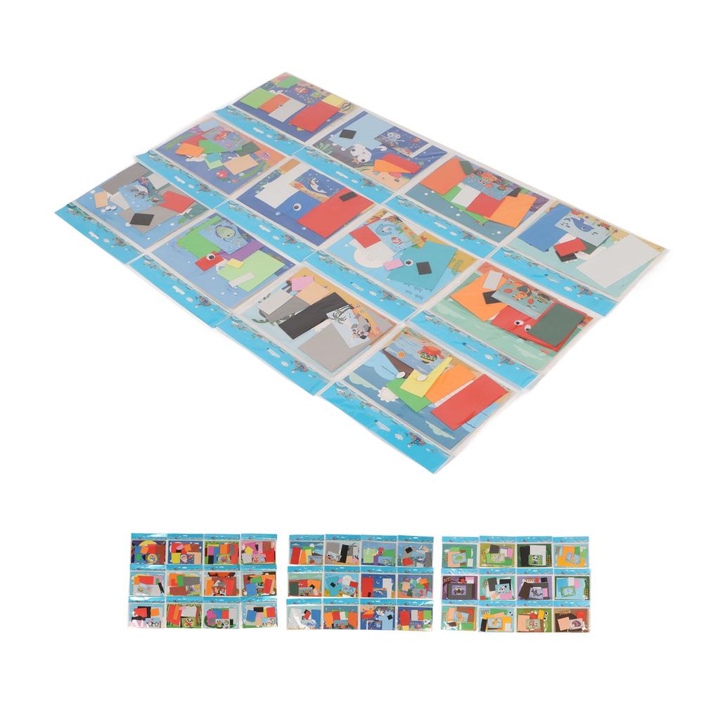 12pcs 3D EVA Foam Sticker  Cartoon Animal Foam Stickers Educational Interactive Kids Puzzle Stick