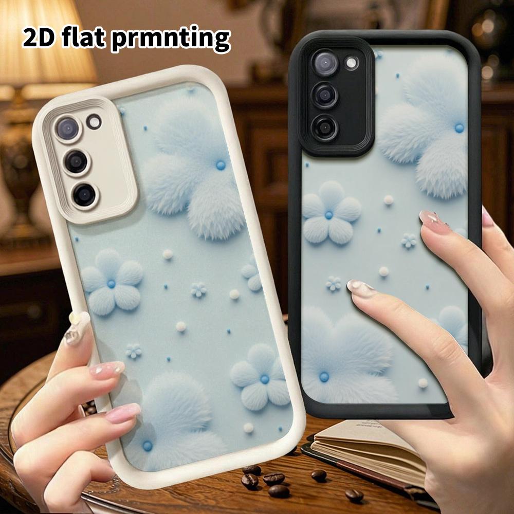 Phone case: 2D flat Samsung Galaxy A34 A35 M05 M06 S20 S22 S21 FE Plus 5G protective case, plush little flowers, perfect Christmas and Halloween holid