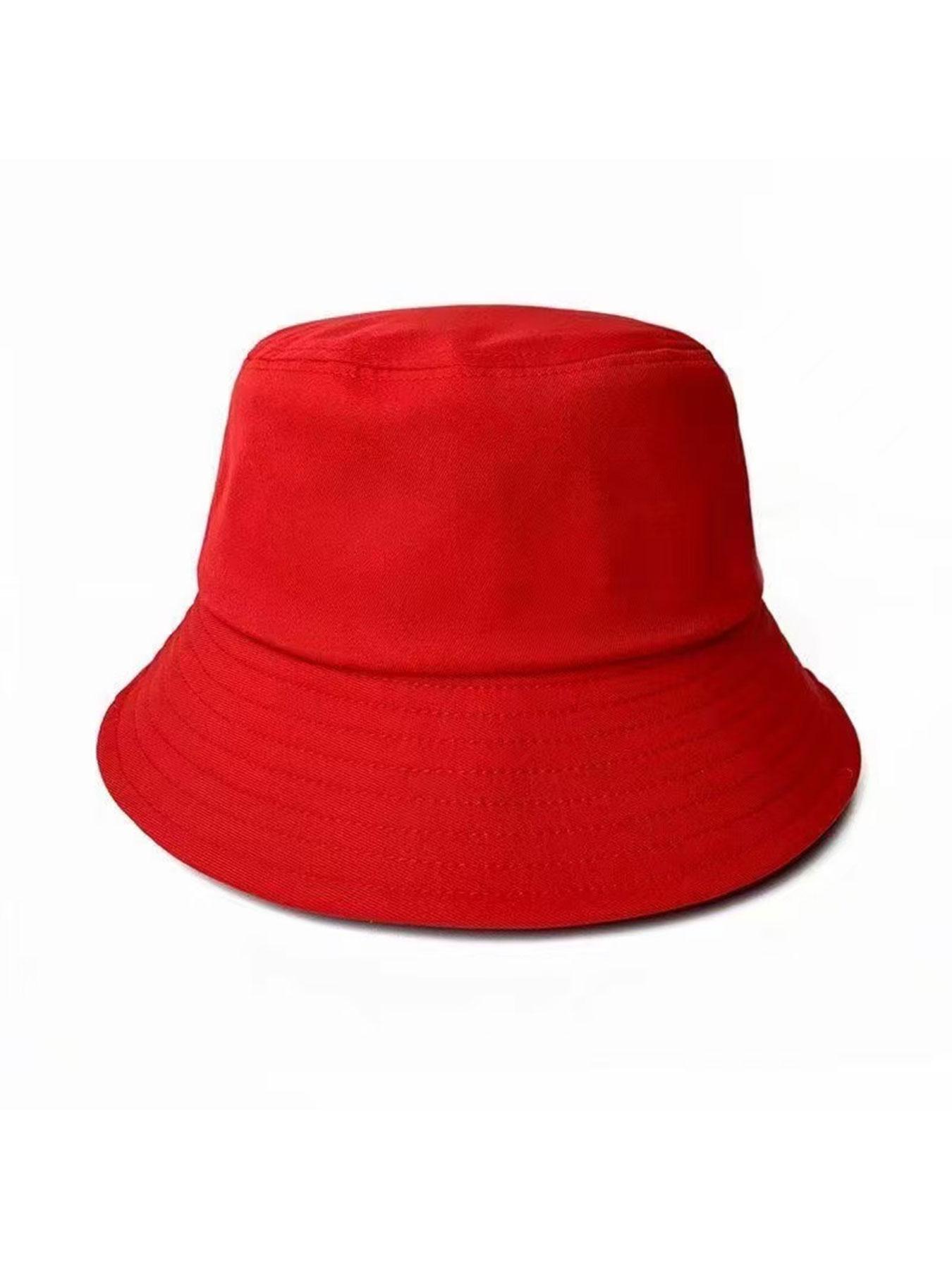 

A summer double-sided portable men s and women s fashionable basin hat fisherman hat 56 58 красный