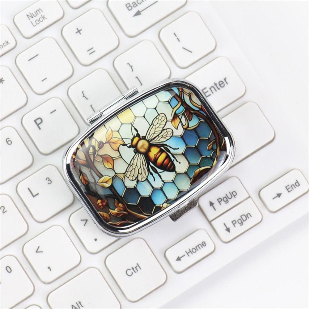 3Pcs Divided Travel Medicine Case Lovely Colored Small Pill Container  Cabinet