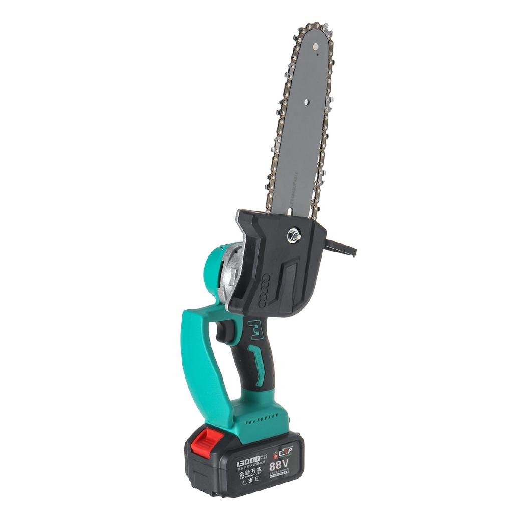 Mini Cordless Portable One-Hand Saw Woodworking Electric Chain Saw Wood Cutter High Hardness Wear-Resistant Chain 88V/198V 1280W