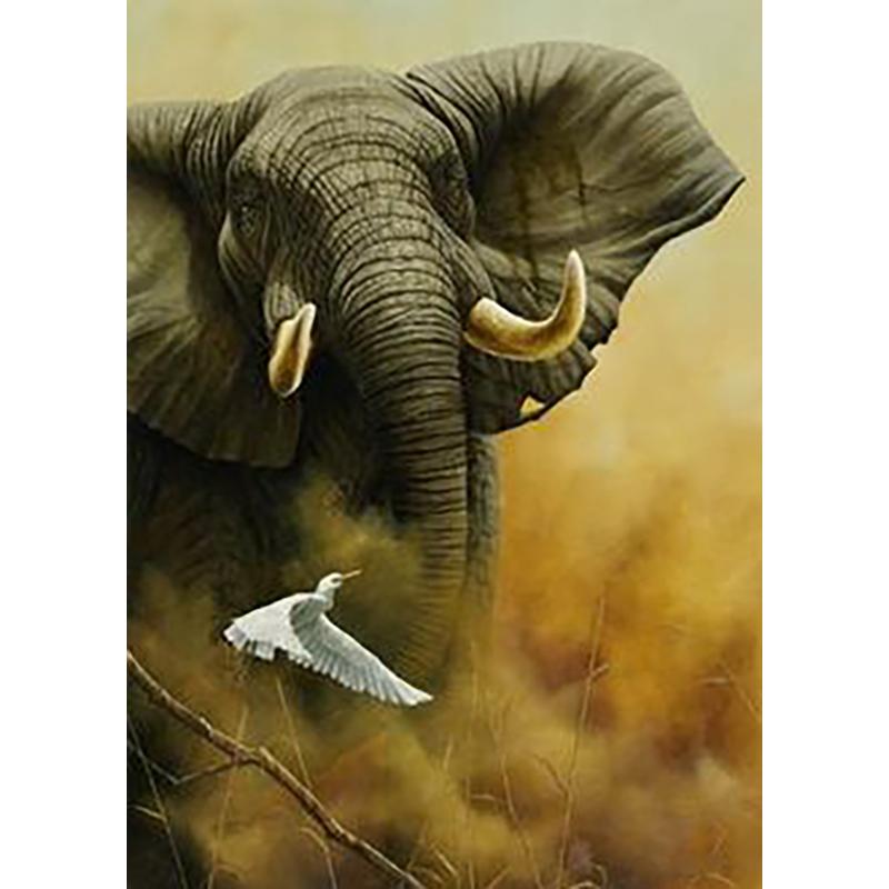 Diy Elephant 5D Diamond Painting Full Round Drill Cross Stitch Animal Diamond Embroidery Rhinestone Home Decor Wall Art Gift