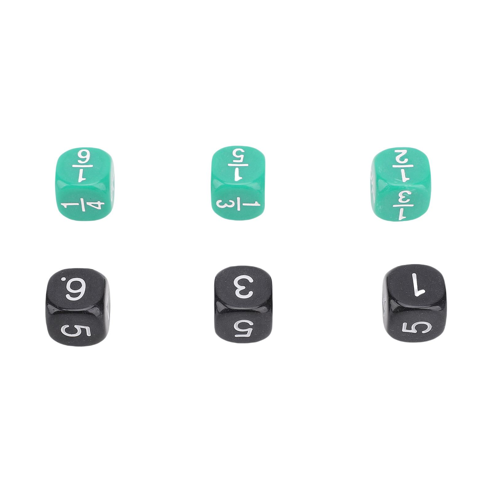 Ensemble de 20 dés à 6 faces en plastique noir vert Jeux Dés colorés Jeu de dés Jeu de plateau Jeu éducatif mathématique Jeu scolaire