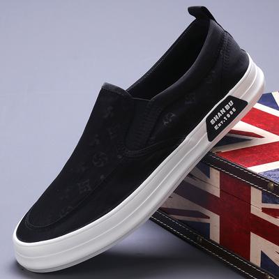 Herrenschuhe Frühling Neue Herren Stoffschuhe Trendige Ein-Fuß-Schuhe Flache Vielseitige Freizeitschuhe Alte Pekinger Stoffschuhe