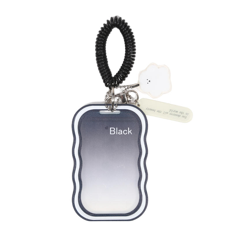 Creative Design Kpop Photocard Holder Transparent Card Holder Keychain Photo Sleeves Bus Card Student Card Case Photo Protector