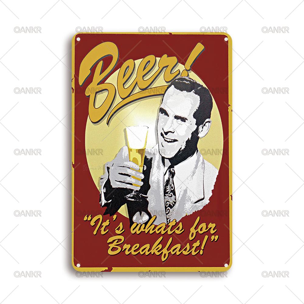 

Vintage Art Poster Metal Tin Sign Beer Posters Metal Signs for Man Cave Garage Farm Bar Garden Home Wall Decor Plaque 20x30cm（7.8x11.8inch）