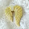 Unisex Alloy Feather Wings Brooch with Shiny Rhinestone Trendy Lapel Pin for Party Banquet Outfit Jewelry Accessory