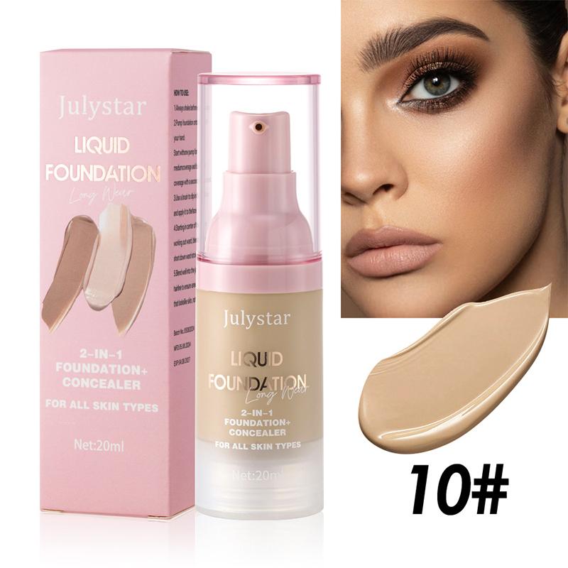 High Coverage Liquid Foundation Tint Oil Control Face Brighten Natural Concealer Waterproof BB Cream Makeup Korean Base Cosmetic