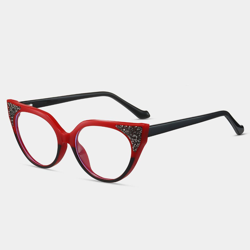 Luxury Brand Reading Glasses Fashion Women Double Color Frame Cat Eye Anti Blue Light Glasses Trend Female Presbyopia Eyeglasses