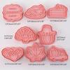8 PCS Cookie Cutter Set Plastic Material Cutter Thanksgiving Series Biscuit Cutters Kitchen Baking Cookie Biscuit Gadget