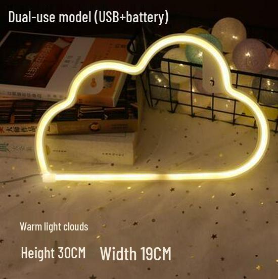 Manufacturer's New LED Neon Light: Lightning Cloud, Planet, Heart, Rainbow – Perfect for Christmas Night Décor.