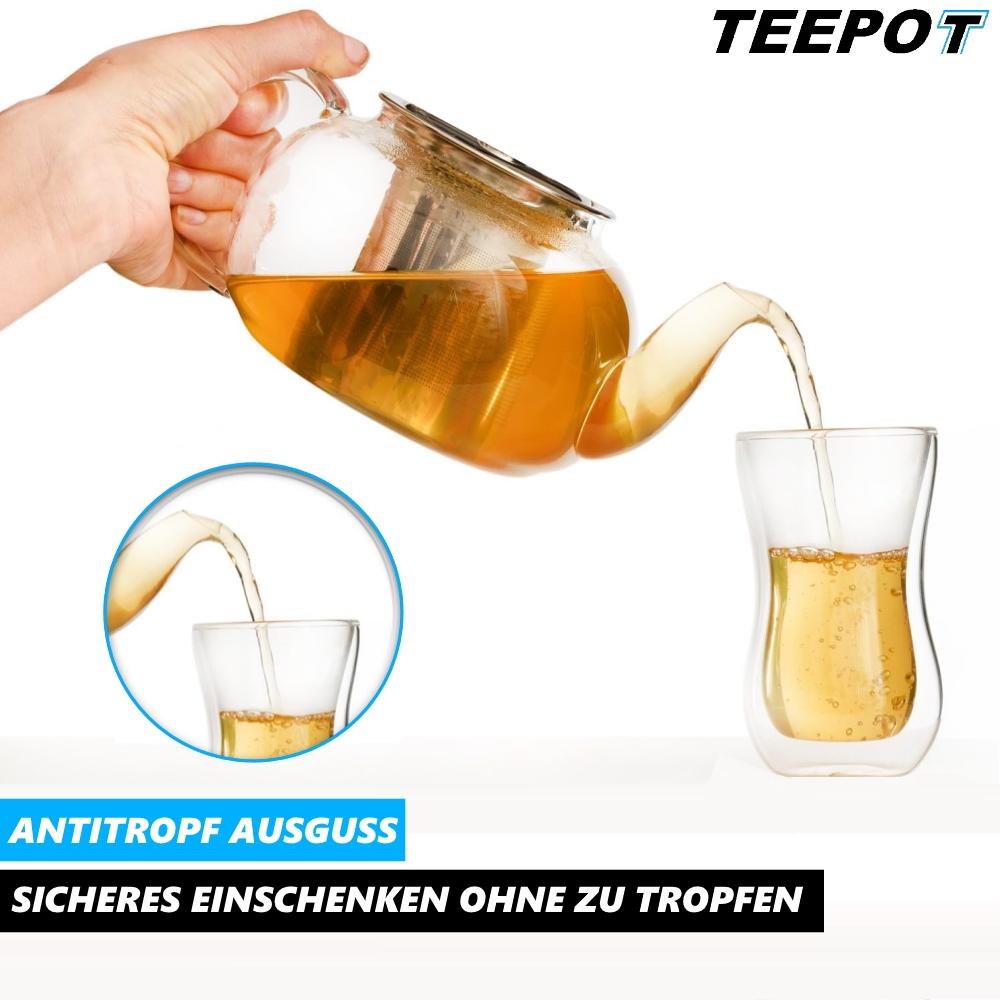 TEEPOT Teapot with Strainer Insert Glass Jug Glass Teapot with Tea Strainer Tea Maker