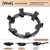 Cast Steel Gas Stove Wok Support Bracket Non Slip Universal Fit Anti Rust for Home Kitchen Novice Chef Cooking Use