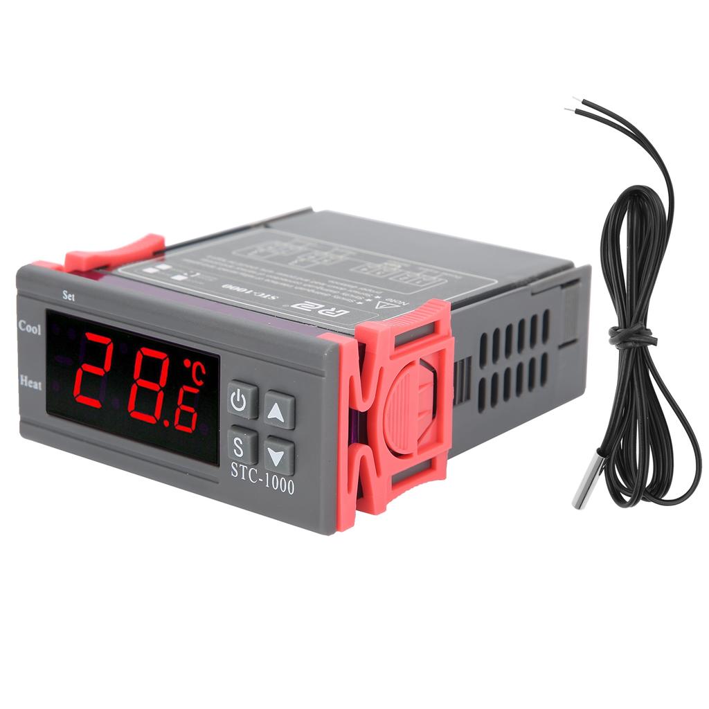 STC‑1000 Digital Temperature Controller Cooling and Heating Thermostat with Sensor AC110‑220V