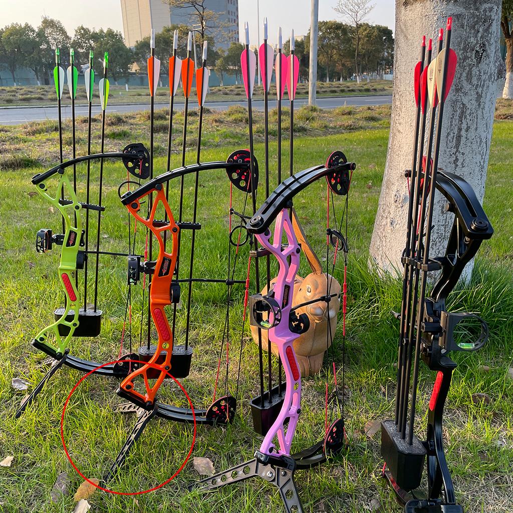 Archery Bow Holder Stand Archery Compound Recurve Bow Bracket Kick Rack Support Folding for Beginner 5