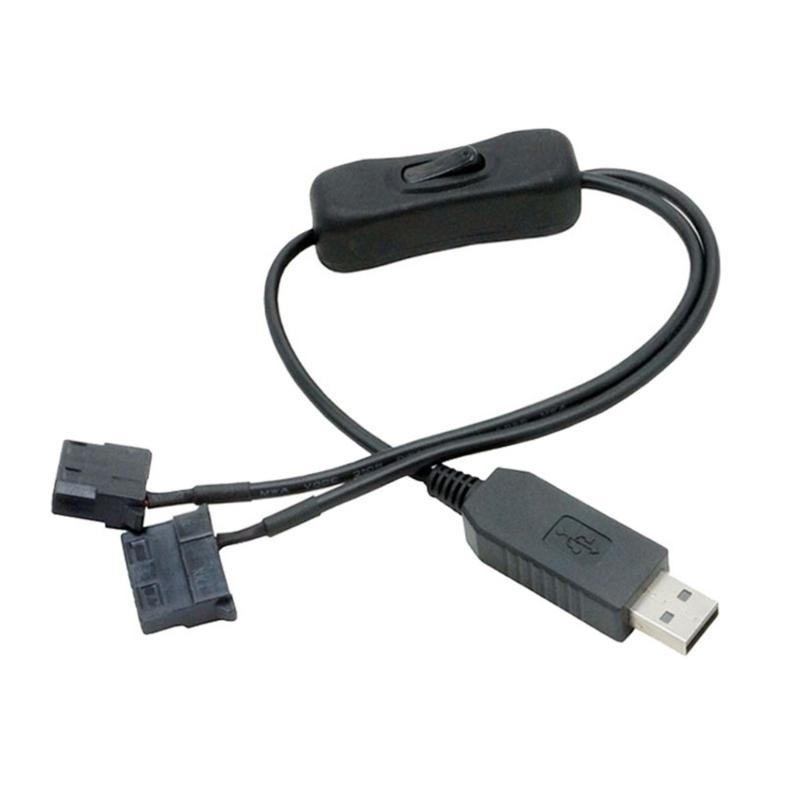 USB To 4Pin Fan Converter Cable With 12V Sets Up Voltage Output Line Fast Speed For Desktop Coolers
