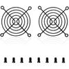 2 PCS 80mm Fan Grill Pc 80mm Fan Bracket Grill (Black)
