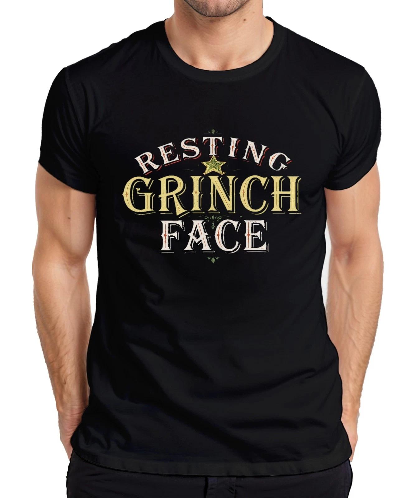 Resting Grinch Face Weihnachten Geschenk lustig grün Vintage Herren T-Shirt S