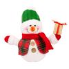 Christmas Plush Snowman Doll Tabletop Decoration Lighted Small Snowman Ornament for Winter Home Kitchen Mantel