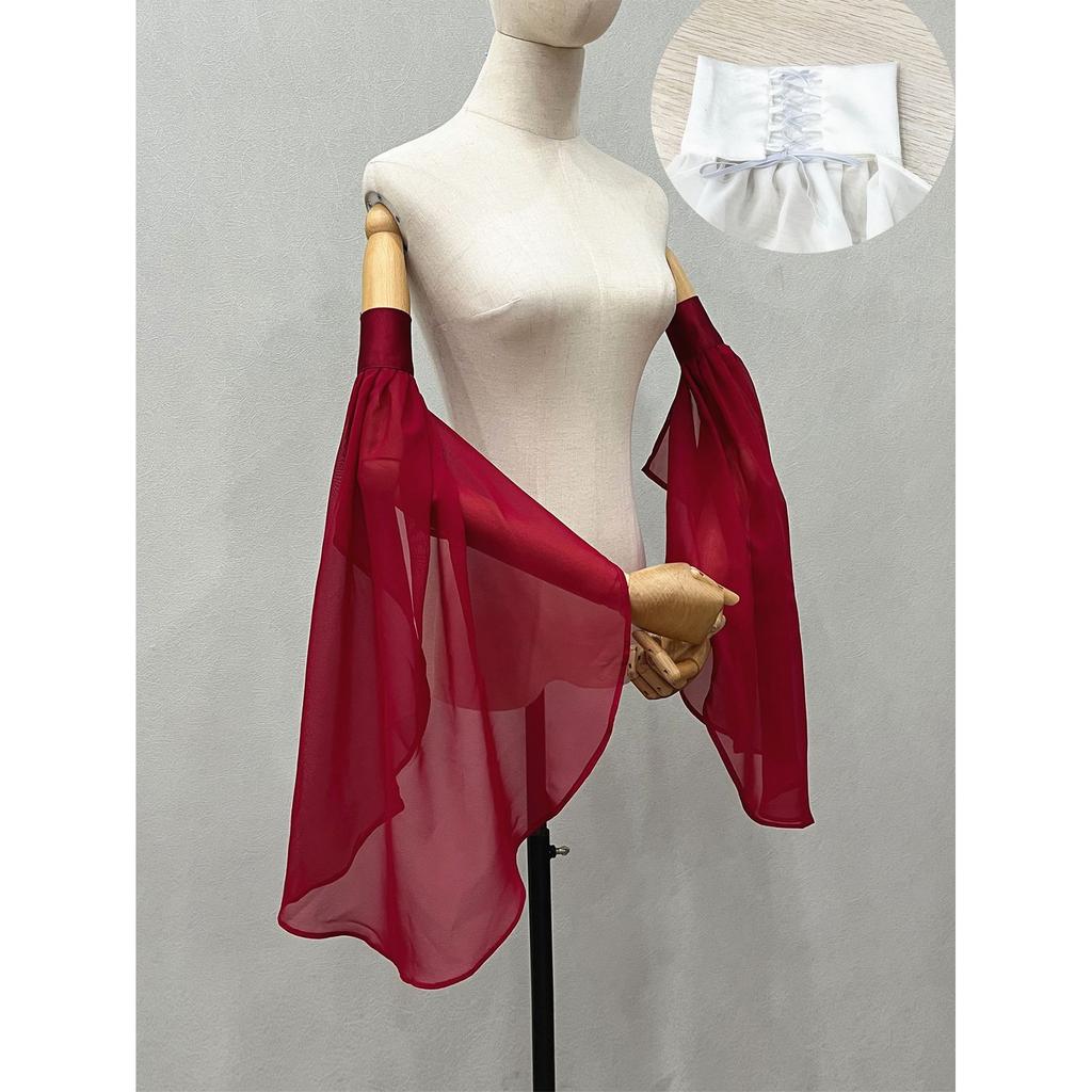 Bride Bishop Sleeve Elegant Arm Cover Simple Long Sleeve Decorative Tulle for Wedding False Simple Gloves Sheer