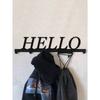 Custom Metal Name Hook Black Wall Mounted Holder Towel Rack Key Hanger Storage Bedroom Entryway Decor