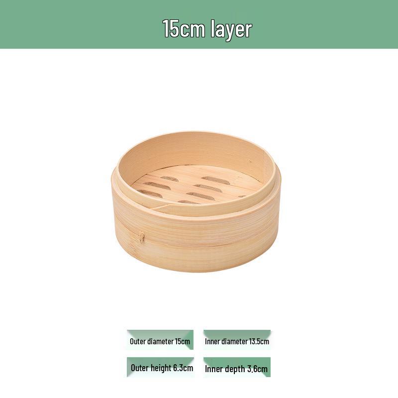 Portable Bamboo Steamer Basket with Lid for Mantou, Baozi, Xiaolongbao – Stackable Woven Design