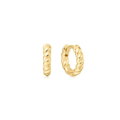 ANIA HAIE Small Textured Hoop 925 Silver Ring Earrings E063-03G