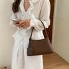 Woven Texture Shoulder Bag with Braided Handle Elegant Design for Daily and Casual Wear