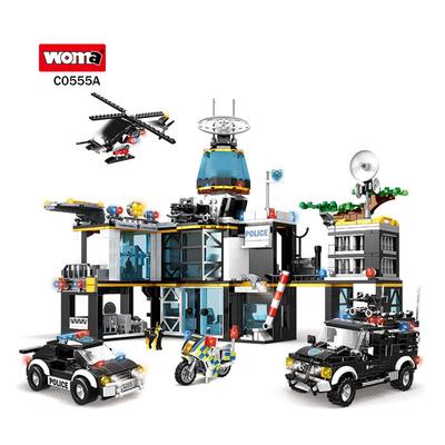 WOMA TOYS C0555A Poste de Quartier Général de la Police SWAT Véhicules de Ville Voiture Militaire Armée Ensemble de Blocs de Construction Jouet