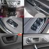 For Ford Fiesta 2009-2013 Carbon Fiber Gear Shift Panel Door Handle Bowl Steering Wheel Multimedia Knob Trim Sticker