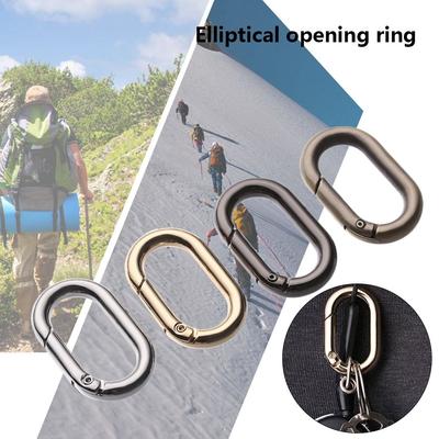 Hiking Snap Bottle Hooks Handbags Clips Spring Oval Rings Outdoor Carabiner Bag Belt Buckles