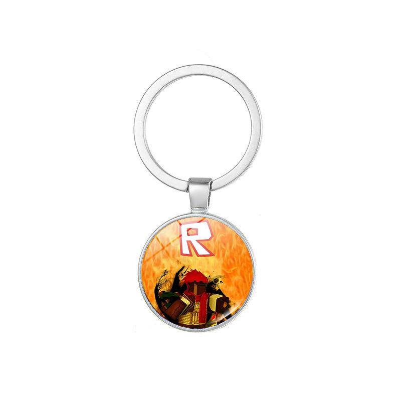 Roblox Game Character Key Ring Glass Dome Key Ring Gamer Accessory For Game Fans Kids Adults Collectible Holiday Gift Premium Quality