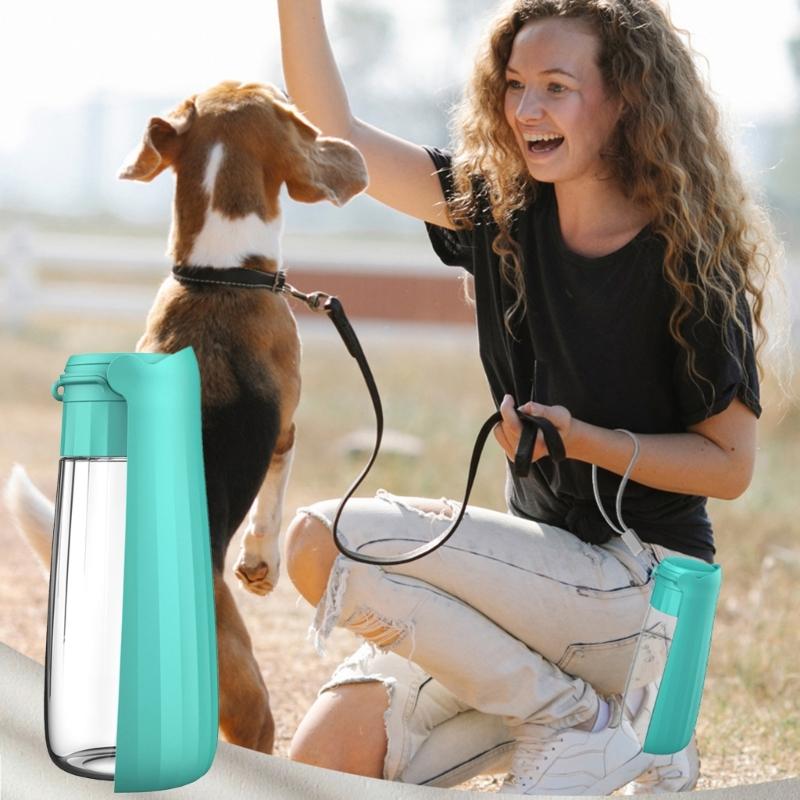 Foldable Dog Water Dispenser Pet Drinking Bottle Outdoor Travel Water Bottle Large Capacity Dog Hiking Camping Water Cup