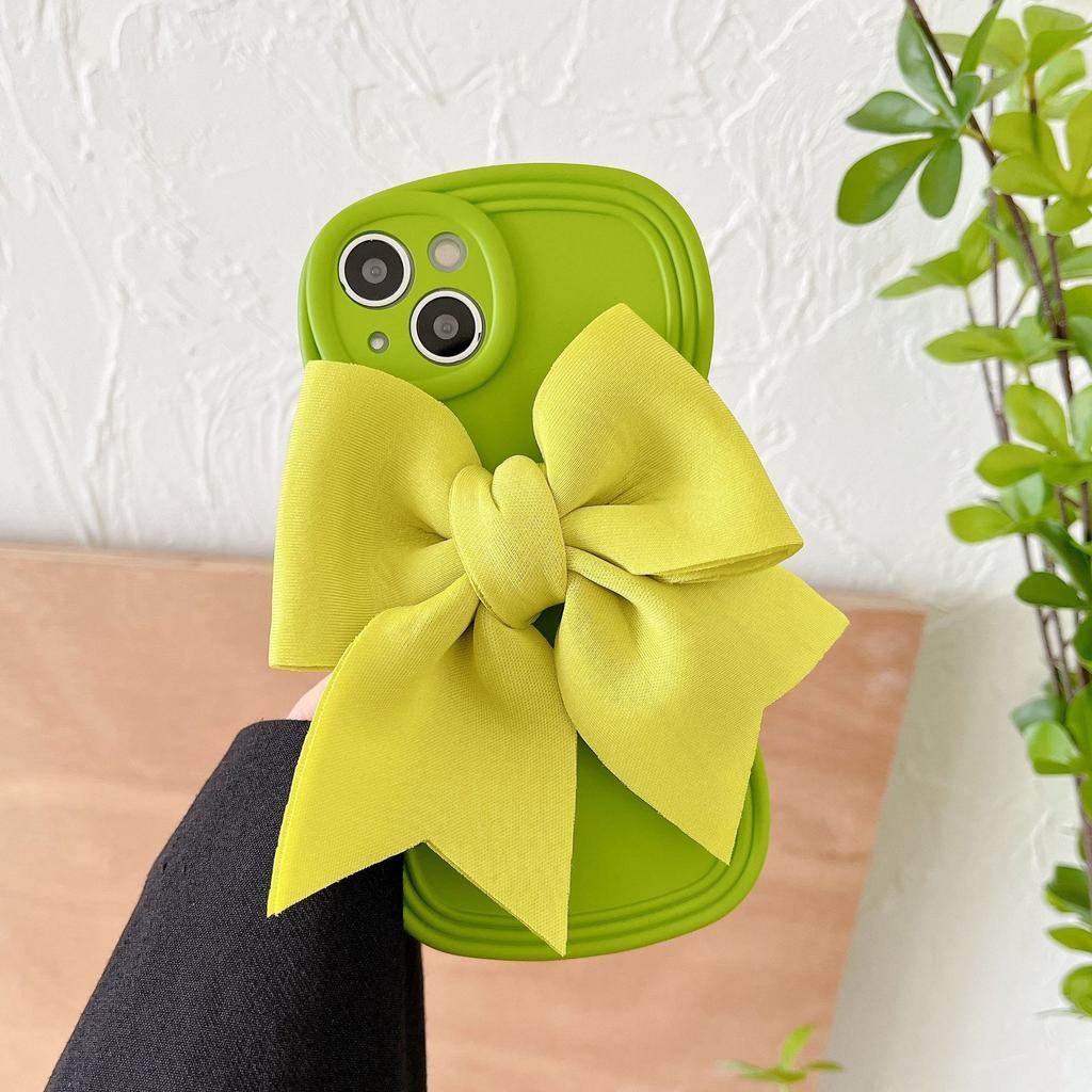Princess on the run three-dimensional big bow, suitable for iPhone14/13Pro max Apple 12 mobile phone case 15/16