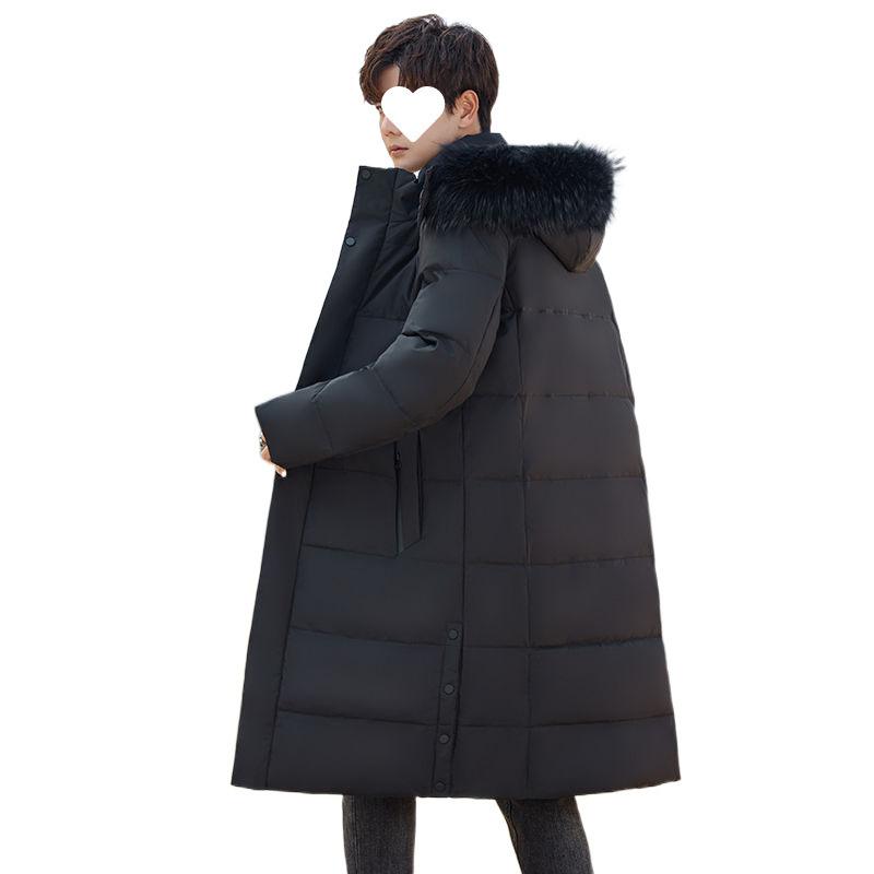 Down Jacket Men's Medium and Long Winter New Korean Version Trend Thickened Knee Loose Large Size Men's Jacket