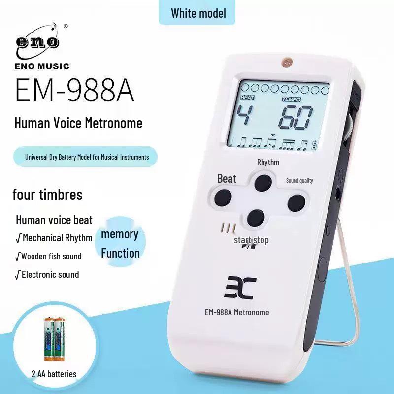 Yinuo 988A Dobíjecí elektronický metronom pro zpěv, kytaru, housle, bicí, klavír a další nástroje.