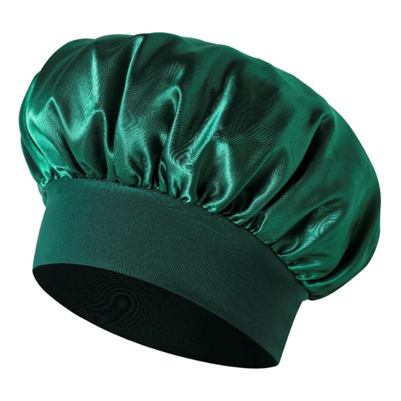 Dětská saténová noční čepice na ochranu vlasů a proti prachu Kulatá čepice