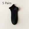 5 Pairs of Women's Summer Thin Retro Pure Cotton Twist Sports Socks