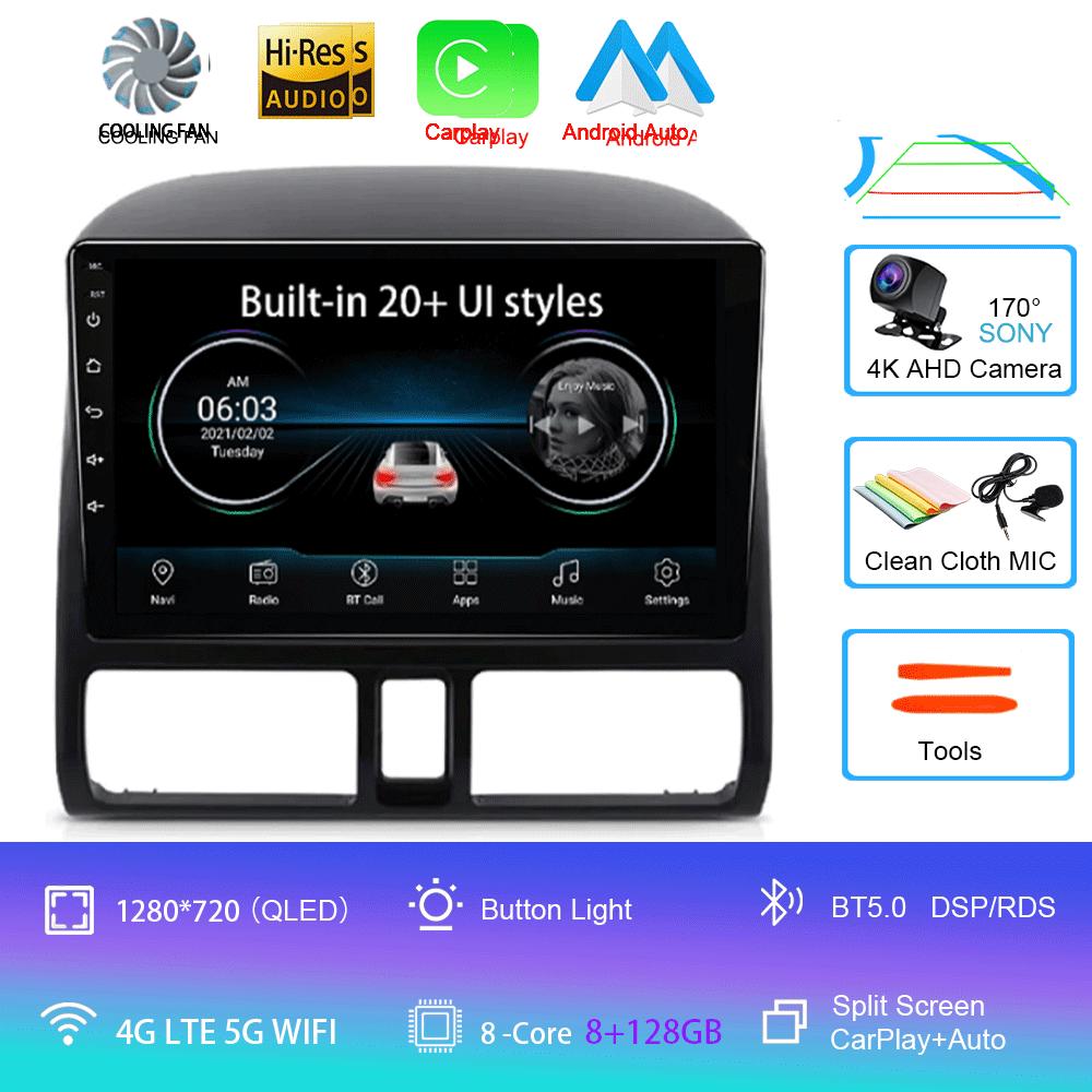 Android 14 Carplay Car Radio For Honda CRV CR-V 2001 - 2006 Multimedia Player GPS Navigation Head Unit 2din Stereo WIFI+4G