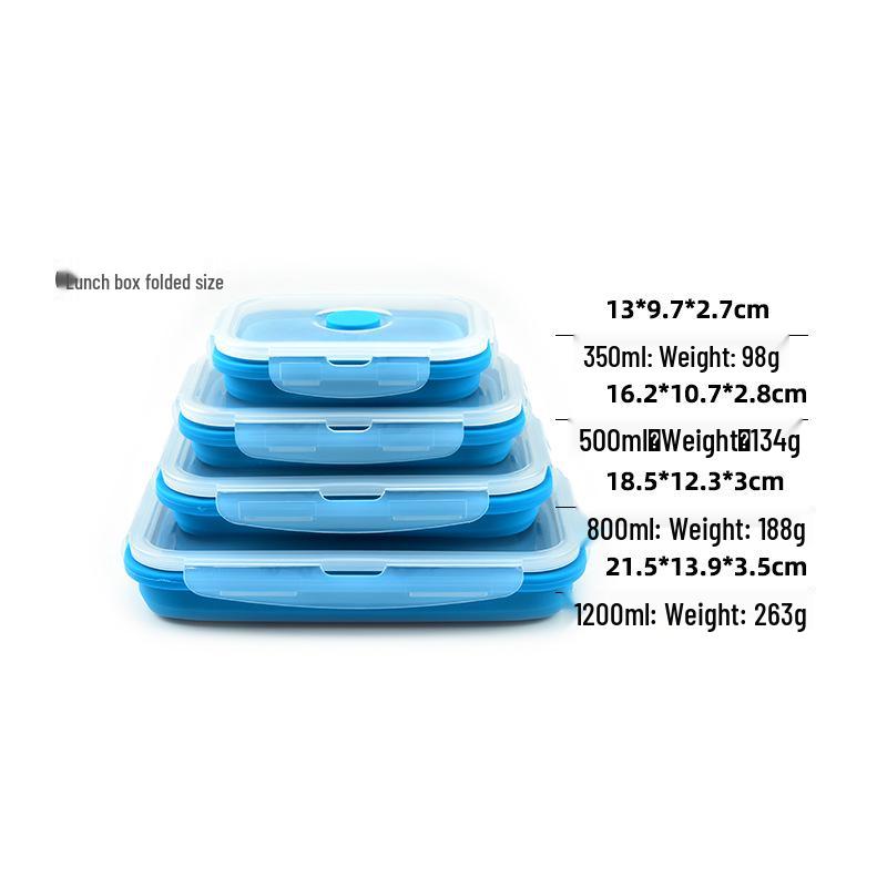 Silikonová skládací sada na oběd a bento box