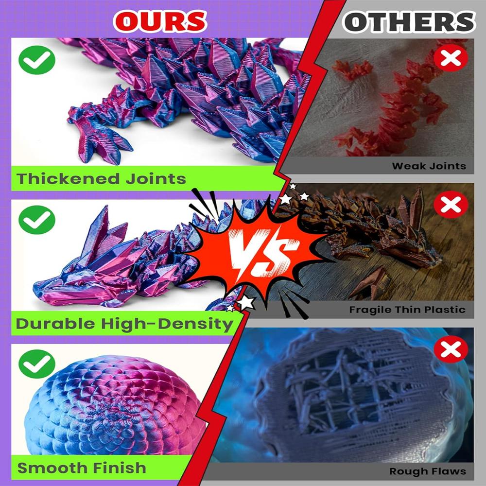 Maat 3D Dieren Geprint Speelgoed Draak Slang met Ei in Fidget 3D A Printen Geprint Huis Kantoor Bureaublad Decoratie Dieren Speelgoed