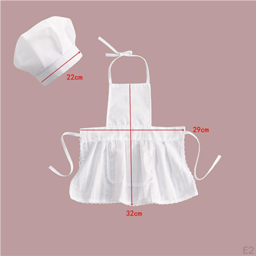 White and Chef Costume Photography Prop, Baby Uniform Photo Props Outfits Cosplay